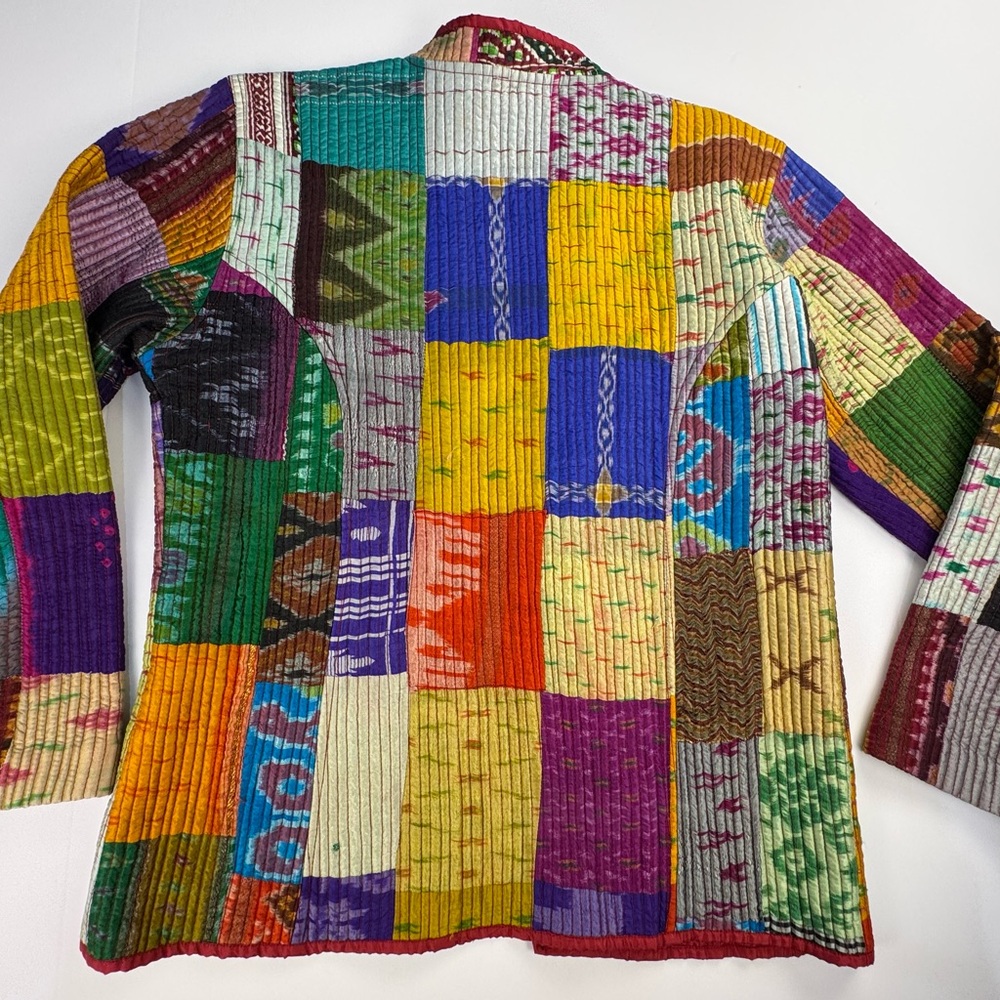 Colorful Patchwork Women's Jacket - Picture 8 of 8
